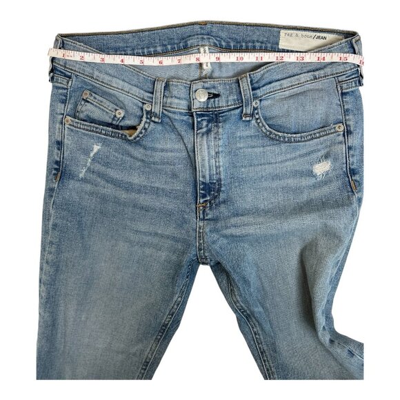 Rag & Bone Double Wash Light Distressed Skinny Jeans 30 Style W1526K520DO - Picture 10 of 12